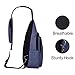 MOSISO Sling Backpack with USB Charging Port, Pure Marine Blue