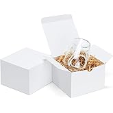 Eupako White Gift Boxes 5x5x3.5 25 Pack Kraft Paper Gift Boxes with Lids for Crafting, Gifts, Wedding, Birthday, Party, Cupcake