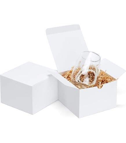 Amazon.com: Awe Package 12 Count of Pinstripe Kraft Gift Box