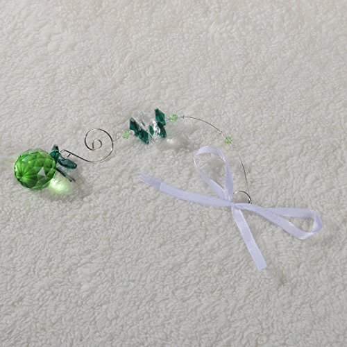 H&D 30mm Crystal Ball Chandelier Prism Ornaments Hanging Suncatcher (Green)