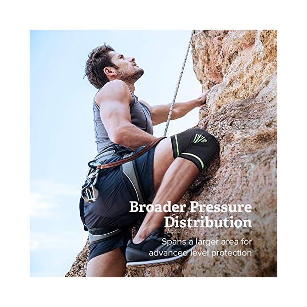 Sable Knee Brace Support Compression Sleeves for Men and Women, 1 Pair