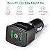 Nekteck Quick Charge 3.0 36W 2 Ports USB Rapid Turbo Car Charger Adapter for Samsung Galaxy S7/S6/ Edge/ Edge+, Note 5/ 4 / Edge, Nexus 6, HTC M9, Xperia Z3/ Z2, Moto X, LG G4 G5 and More, Black