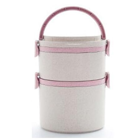 haodasi 2 Capa redondean Lunch Box de frutas Buzón de adultos ...