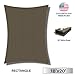Windscreen4less 16' x 20' Sun Shade Sail Rectangle Outdoor Canopy Cover UV Block for Backyard Porch Pergola Deck Garden Patio (Brown)