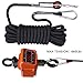 GINEE Outdoor Rock Climbing Rope 32Ft,Black Static 10mm Rope Two Hooks for Safety Rescue Rappelling,Tree Climbing Gear Spikes Harness