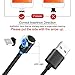 Magnetic Phone Charging Cable, 3 in 1 Cable(2 Pack,3.3 ft Straight Cable, 6.6 ft L Shape Cable) Black