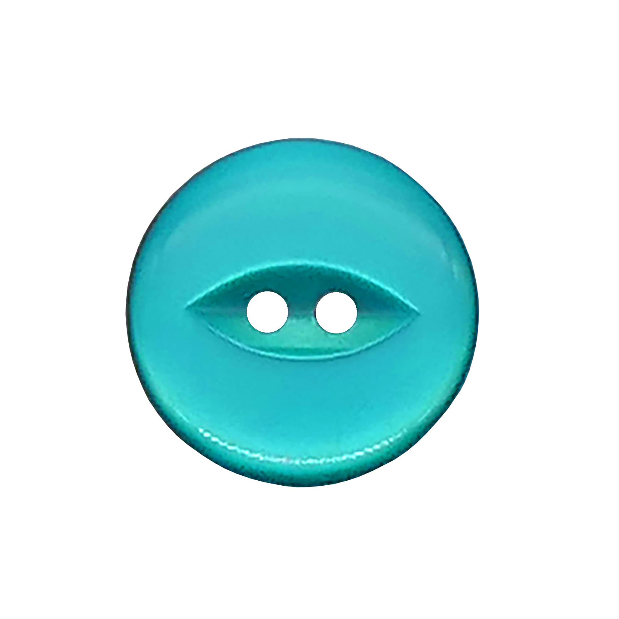 The Bead Shop 20 Pack Round Fish Eye Buttons, Baby Buttons, Sewing, Knitting & Crafts - Jade 19mm / 30 Lignes