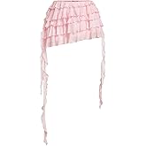 Verdusa Women's Y2K Layered Ruffle Elastic Waist A Line Asymmetrical Mini Skirt Coquette Outfits