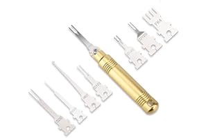 PFCKE Terminal Pin Removal Tool Kit ，Electrical Pin Extractor Tool, Terminal Removal Tool,with 8PCS Replacement Tips Universal for Automotive/Computer Repair Terminal Release Tool kit.