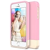iPhone 5S Case, Maxboost [Vibrance Series] For Apple iPhone 5S / 5 Case [Lifetime Warranty] Protective SOFT-Interior Slider Style Hard Cases Cover - Cherry Blossom/Champagne Gold