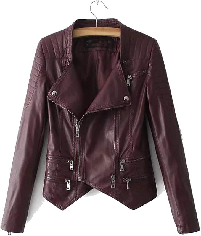 Women Faux Soft Leather Jacket Autumn Female Turn Down