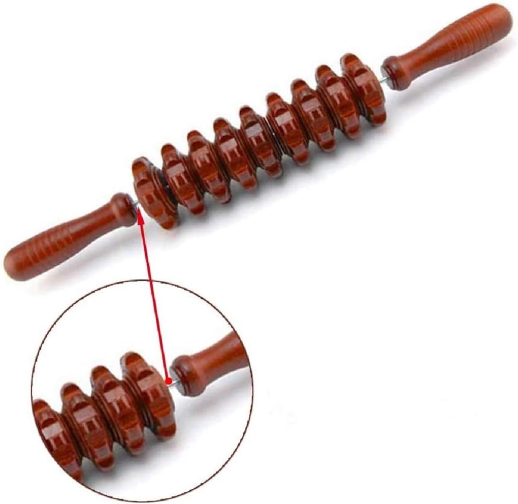 DANGKK Hand held Wooden Massage Roller Multifunctional