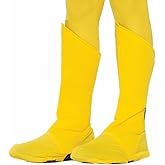 Rubies Superhero Yellow Boot Tops for Kids, Unisex One Size