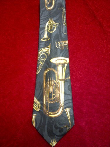 Steven Harris Men's Brass Instrument Tie Black (Black)