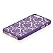 iPhone SE Case, GreatShield TACT Series Design Pattern Rubber Coating Slim Fit Hard Case Cover for Apple iPhone SE / 5S / 5 (Flora - Purple)
