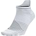 NIKE Unisex Performance Lightweight No-Show Running Socks (1 Pair), White/Pure Platinum/Black, Medium (W: 6-10, M: 6-8)