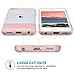 ULAK Case for iPod Touch 5 & 6, Slim Fit Dual Layer Hybrid Protective Case Hard Cover for Apple iPod Touch 5 6th Generation(Minimal Rose Gold Stripes)