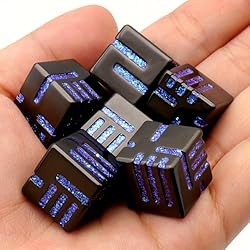 D6 Metal Dice Set, HNCCESG 6 Sided Dice 6 Pieces