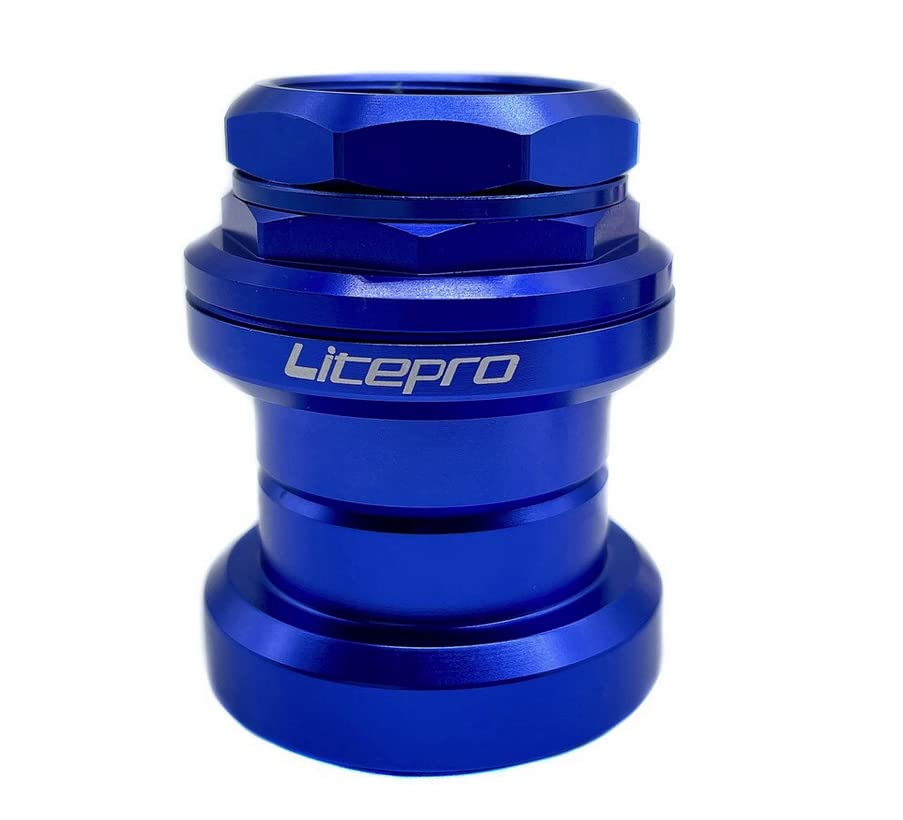 London Craftwork Aluminium Threaded Headset for BROMPTON in BLUE