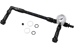 Sewtanc 4150 Fuel Braided Line AN6 Automotive Replacement Fuel Lines Carburetor Equipped With Pressure Gauge for Holley