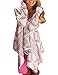 Cardigans for Women with Aztec Drape Irregular Front Hem Fashion Print 3/4 Long Sleeve