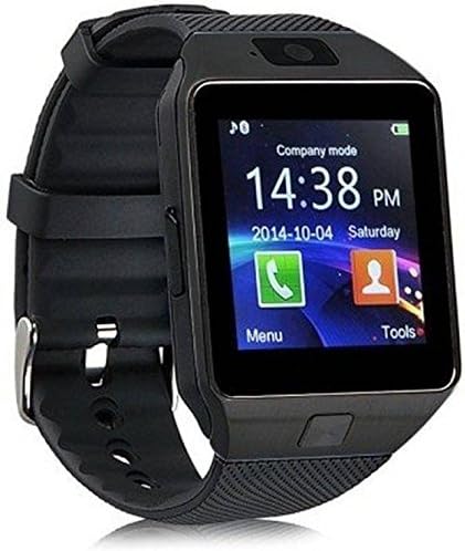 Axxe vellora Dz09 Bluetooth Smartwatch with Camera and SIM Card Support (Black)