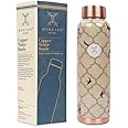 MERCAPE Copper Water Bottle A Handmade Ayurvedic Enameled Print Pure Copper Water Bottle For Drinking - Increase Your Water Consumption, and Experience Immediate Health Benefits 950ml
