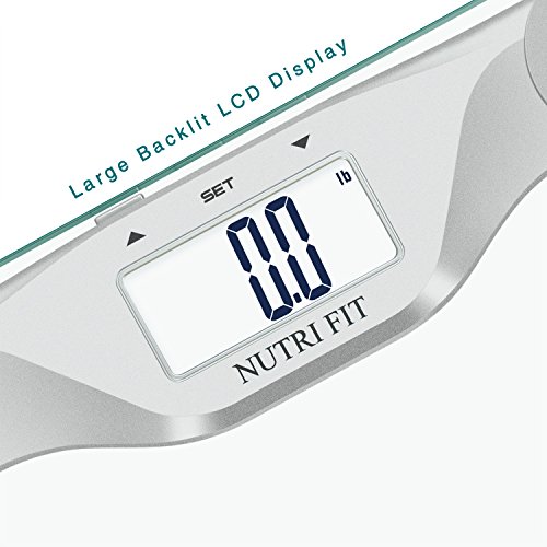 NUTRI FIT Digital Body Weight Bathroom Scale BMI, Accurate Weight