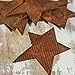 Group of 12 Rusty Corrugated Tin Primitive Star Cutouts for Crafting, Creating and Decorating