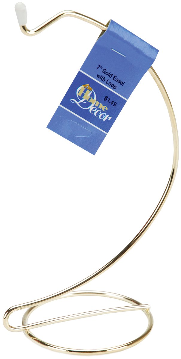 Darice Metal Easel with Loop, 7-Inch, Gold