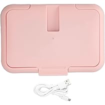 Avec Maman Baby Wipe Warmer - Digital Display Adjustable Heat Pink Wet Wipe Dispenser