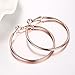 Loop earings , Rose Gold Plated Hoops Earrings For Women girl Not allergies