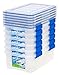 IRIS USA WSB-SS ZIPLOC CLR/Blue 6PC Set 1PK [E] Storage Bin, 16 Quart, Clear