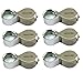 6 Pcs Mini 30X 21mm Singlet Jeweler's Jewelry Loupe Magnifier Magnifying Glass Silver w/ Box