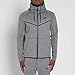 Nike Mens Sportswear Tech Fleece Windrunner Hooded Sweatshirt Carbon Heather/Black 805144-091 Size Large