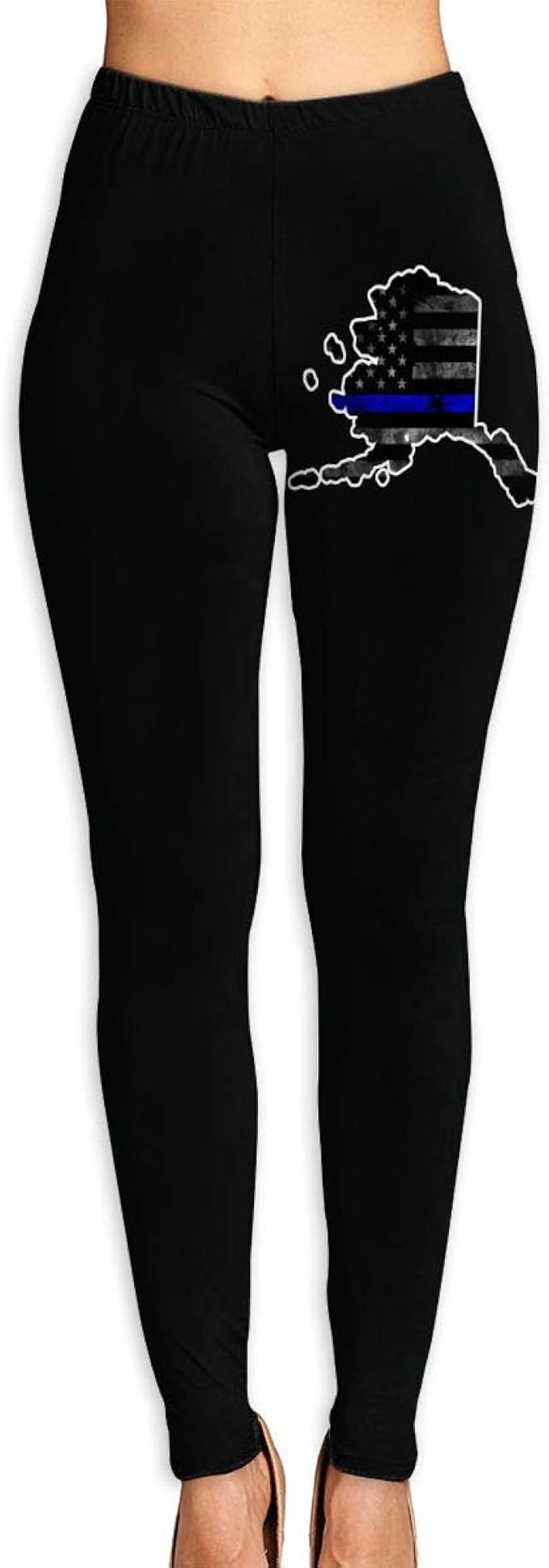 JHWJKU Womens Yoga Pants Alaska Outline Thin