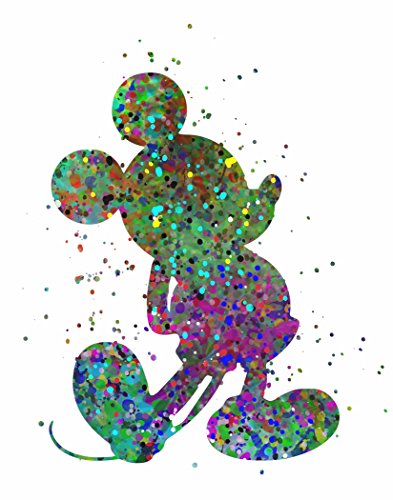 ArtDashPop Art Print: Watercolor Splatter MICKEY Abstract (8"×10" print)