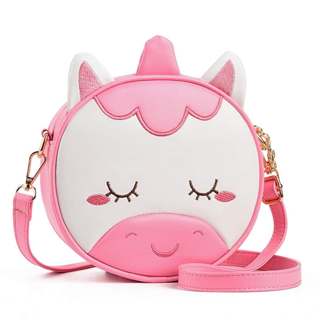Kids Cute Unicorn Crossbody Novelty Purse Bag PU Leather Shoulder Bag