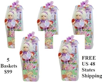 Amazon.com : 5 HUGE PRECIOUS MOMENTS EASTER GIFT BASKET 28" CANDY DOLL