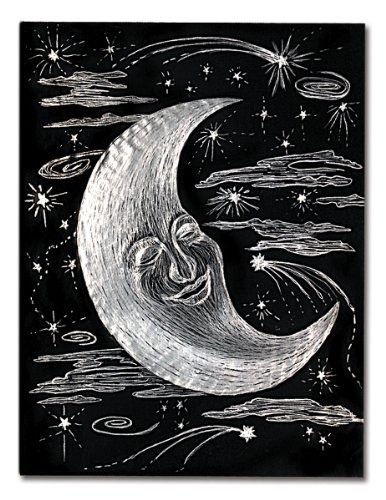 Melissa & Doug Scratch Art Paper Activity Kit - 10 Sheets of Gold and Silver Foil, Wooden Stylus