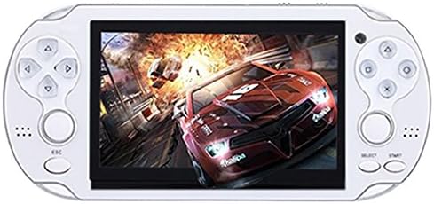 Romsion 4.3'' PSP Multi-Function Portable Game Handheld Game Console 4Gb Memory Built in Video Camera Various No-repeat Games White