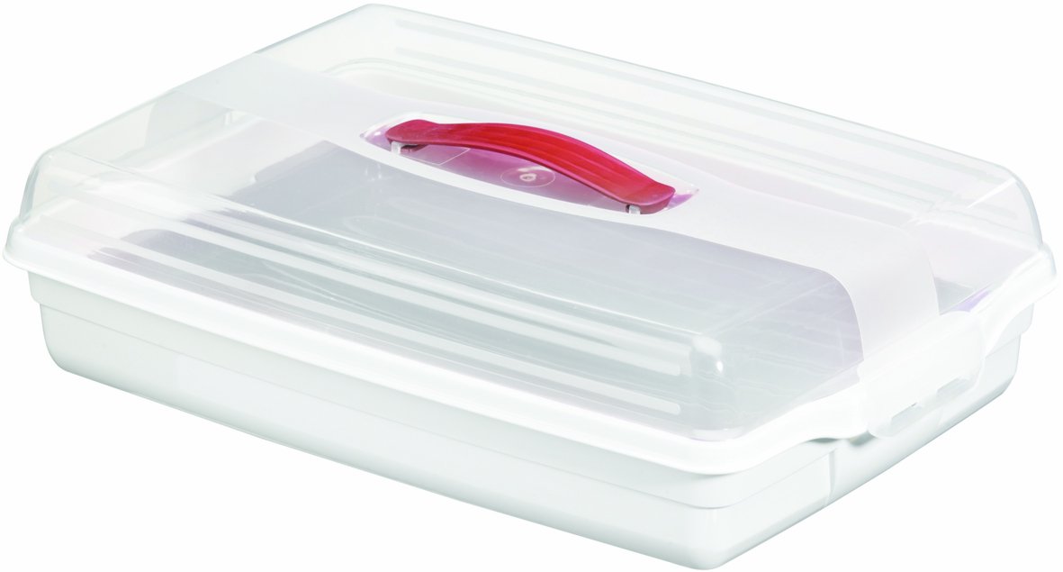 Curver 175245 Cake Container Rectangular Transparent / White