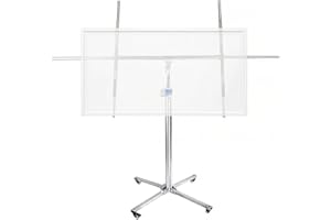 BBTEQEKN 11FT Drywall Rolling Lifter Panel, Sheetrock Lift Drywall Lift with Telescopic Arm and 4 Lockable Wheels, 150Lbs Wei