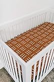 Mebie Baby Mustard Mudcloth Muslin Crib Sheet