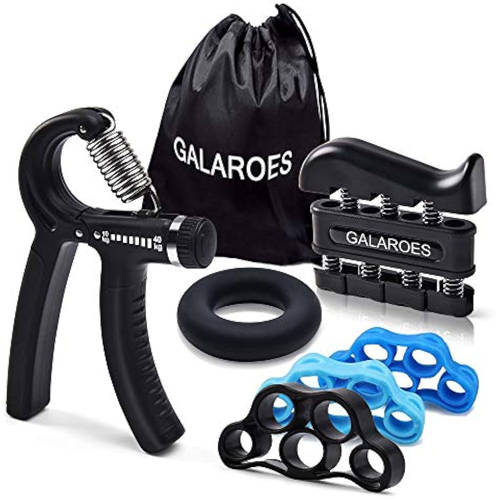 Hand Grip Strengthener Forearm Workout Kit Adjustable Gripper Finger