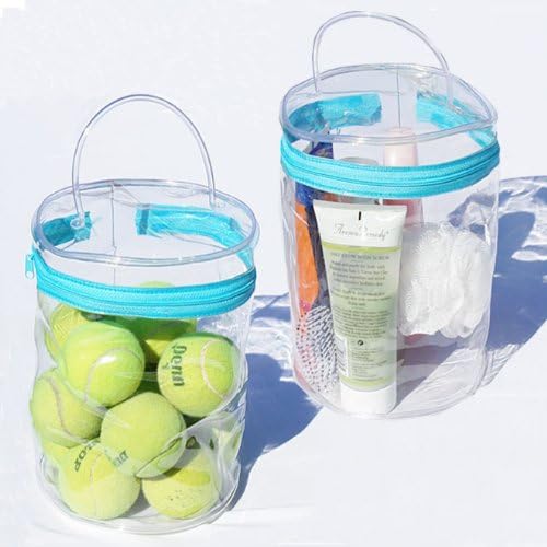 10 pk 7X9" PVC Soft Flat Handle Cylinder Zip Pouch Bags