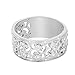 CloseoutWarehouse Cubic Zirconia Pave Filigree Ring Sterling Silver Size 10