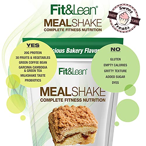 Fit & Lean Meal Shake Meal Replacement with Protein, Fiber, Probiotics