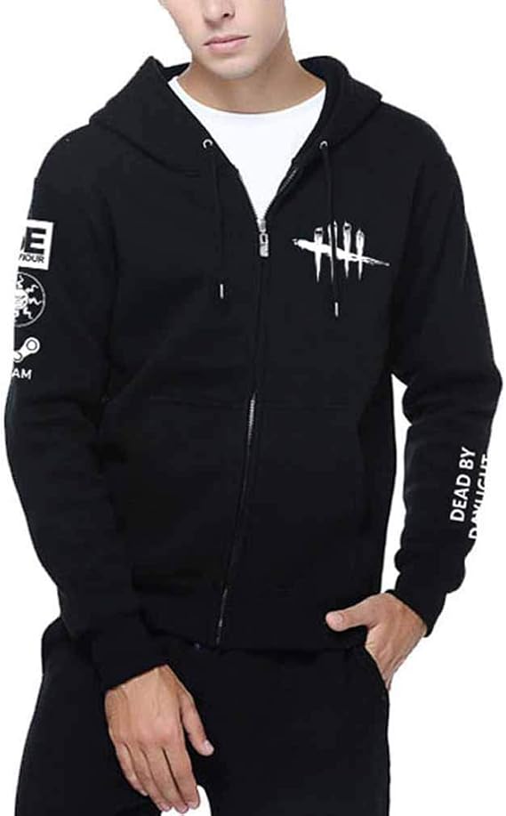 Amazon Dead By Daylight パーカー ゲーム メンズ スウエット 春夏用 秋冬用 裏パイル 裏起毛 ファッション 大きいサイズ ジップアップ プリントロゴ 長袖 フード付き トレーナー トレーナー パーカー 通販