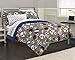My Room Soccer Fever Teen Bedding Comforter Set, Gray, Full